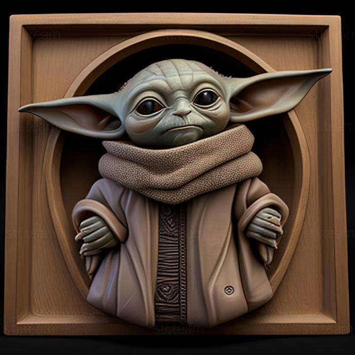 3D model st Baby Yoda from Mandalorian (STL)